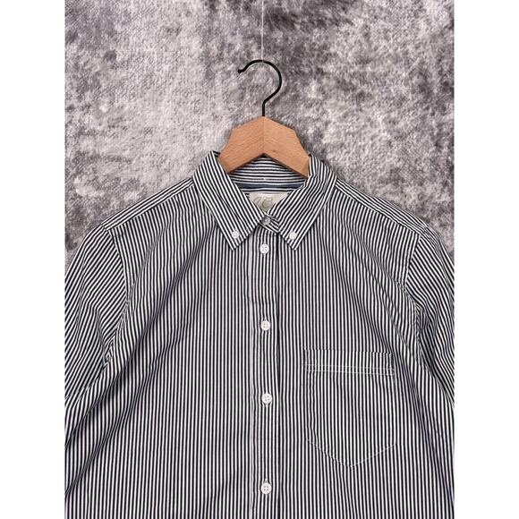 J Crew Top 8 Womens Striped Classic Fit Long Sleeve Button Shirt - Picture 2 of 9